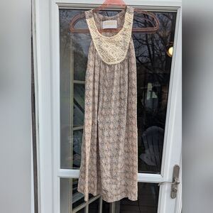 Anthropologie Sunner Silk tank patterned Dress